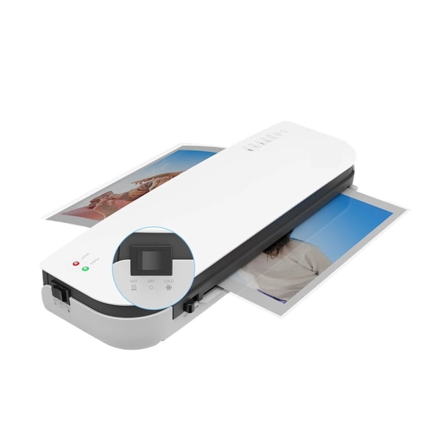 SL289 Ensemble de Machine de Lamination de Bureau Format A4 Lamination à Chaud et à Froid Système à 2 Rouleaux pour Fournitures Scolaires à la Maison et au Bureau