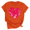 thumbnail image 1 of Meichang Hauts pour Femmes T-Shirt de la Saint-Valentin T-Shirt Graphique Cœur en Bonbon Hauts Mignons T-Shirts de Fête Manches Courtes Col Rond T-Shirts Mode 2025, 1 of 4