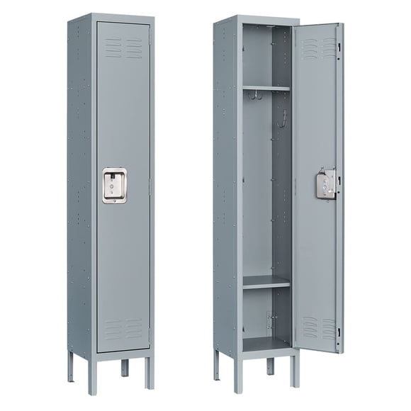 STANI Casiers en Métal pour Employés avec Serrure, Armoire de Rangement pour Employés avec 1 Porte, Grand Casier de Rangement en Acier pour Gym, École, Bureau