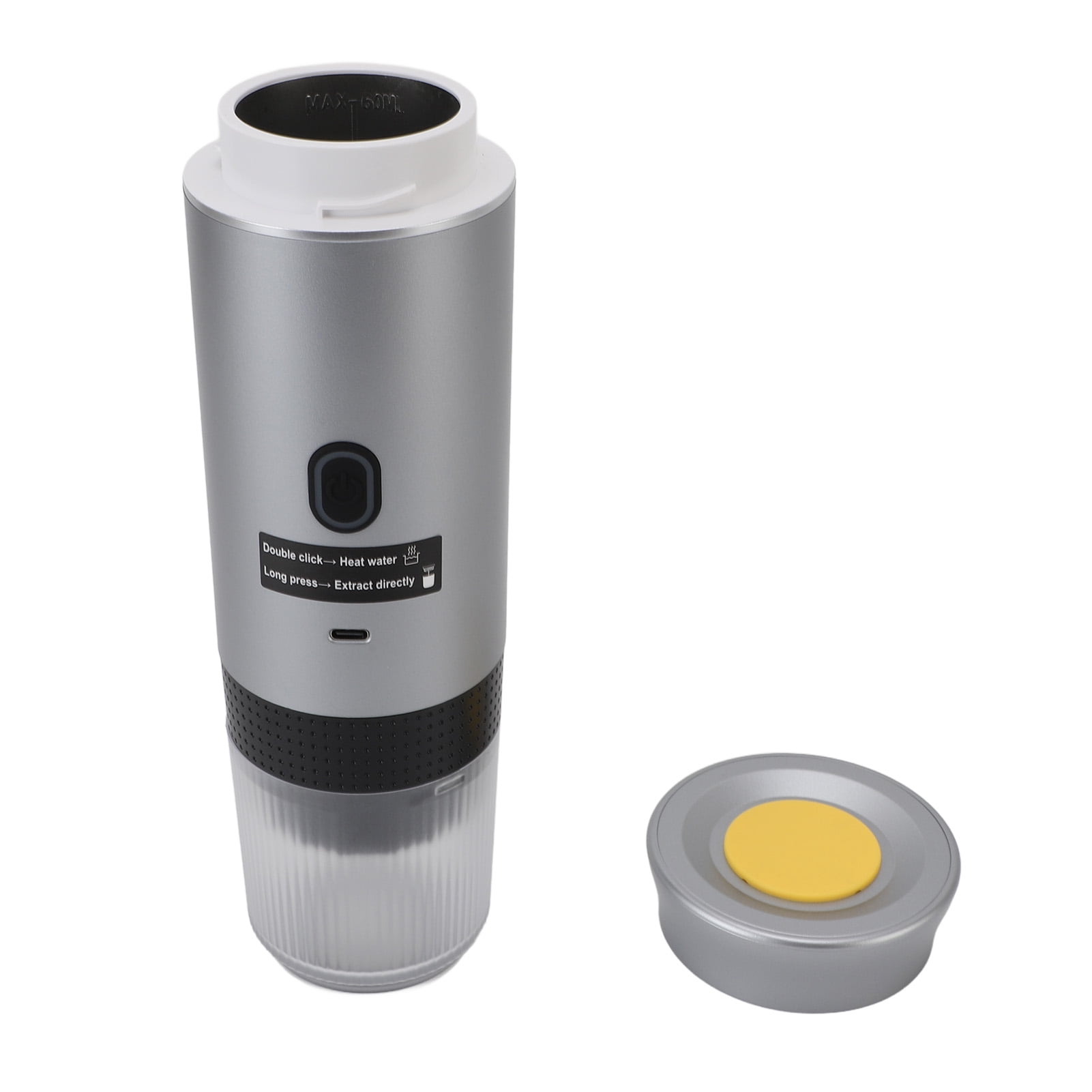 Travel Coffee Machine, Portable Electric Coffee Maker 120ml 304 Stainless Steel Multipurpose  for Home