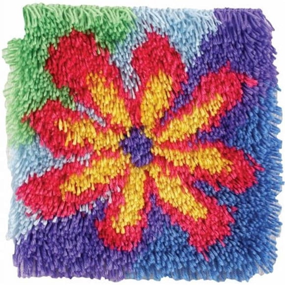Kit de Crochet Shaggy 12 Pieds'x12 Pieds' - Flower Power