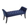 thumbnail image 1 of K Elite Elegant Fabric Bench in Navy Suede, 1 of 1