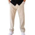 thumbnail image 1 of FOCUSNORM Men's Tapered Joggers Lightweight Drawstring Elastic Waist Solid Color Athletic Workout Pants Trousers, 1 of 9