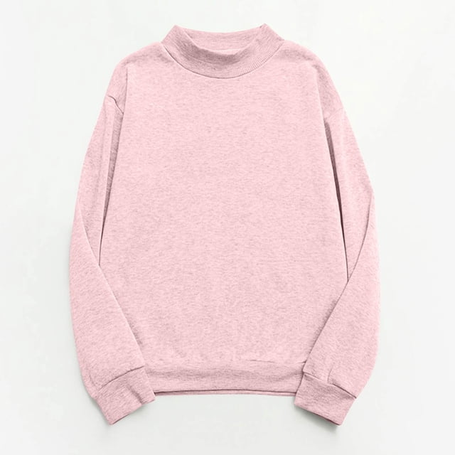 cllios Oversized Sweatshirts for Women Mock Neck Long Sleeve Pullover Tops Trendy Solid Tunic Tops Lightweight Fall Blouse Sweater