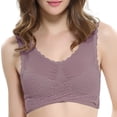 thumbnail image 2 of MIASHUI Bras for Women Front Side Buckle Lace Edge without Steel Ring Movement Seamless Gathering Adjustment Yoga Sleep Large Bra, 2 of 4