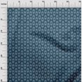thumbnail image 2 of oneOone Georgette Viscose Teal Blue Fabric Asian Ikat Craft Projects Decor Fabric Printed By The Yard 42 Inch Wide, 2 of 4