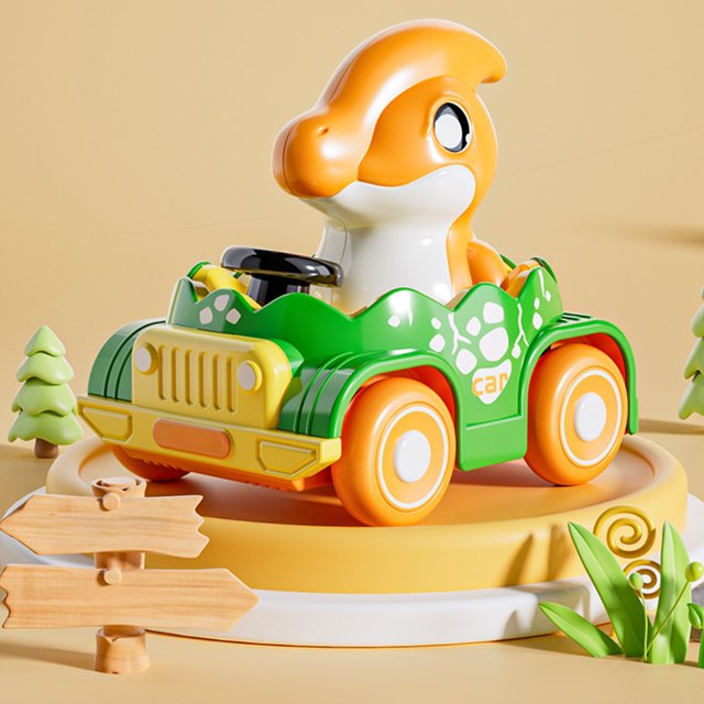 Dinosaur Inertia Car Toy, Pull Back Vehicle for Kids, Colorful Mini Racing Toy, Indoor Outdoor Educational Play, Early Learning Dinosaur-Themed Play Car, Parent-Child Interactive Fun