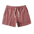 thumbnail image 5 of Yuzhih Men's Running Shorts Summer Cotton Drawstring Gym Shorts Big and Talls Basic Solid Color Sports Shorts, 5 of 5