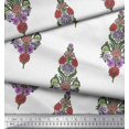 thumbnail image 2 of Soimoi Georgette Viscose Fabric Leaves & Floral Block Decor Fabric Printed Yard 42 Inch Wide, 2 of 3