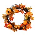 thumbnail image 3 of Fall Wreath for Front Door Hanging Hanger Artificial Garland Pumpkins Wreath for, 3 of 9