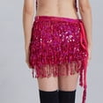thumbnail image 2 of ZheElen Playful Fringe Skirt For Stunning Club Look Comfortable And Breathable Rose Red, 2 of 6