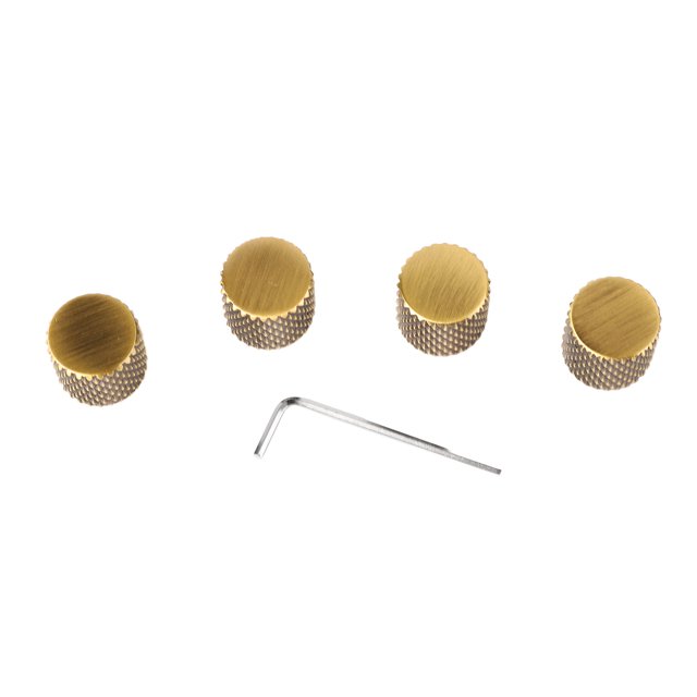 4Pcs Electric Guitar Knobs Metal Volume Tone Control Dome With Wrench Guitar Tone Volume Knobs For Beginner Or Professional Musician