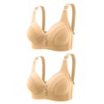 thumbnail image 1 of Besolor Wireless Bras for Women High Support Push up Gathering Bralettes Soft Full Coverage Underwear 2 Pack, 1 of 6