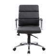 thumbnail image 2 of Boss Office CaressoftPlus Executive Mid-Back Chair in Black, 2 of 6