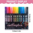 thumbnail image 3 of ZXNWN Double Line Outline Pen Set Glitter Gel Pens for Adult Coloring Books DIY Crafts 12pc Set B, 3 of 9