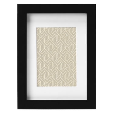 DesignOvation Gallery 5" X 7" Matted to 3.5" X 5" Black Picture Frame
