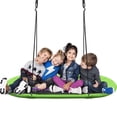 thumbnail image 1 of Patiojoy 60" Flying Saucer Tree Swing Set Outdoor Oval Swing Adjustable Hanging Ropes for Kids Green, 1 of 7