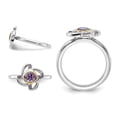 thumbnail image 4 of 1/2 Carat (ctw) Amethyst Flower Ring in Sterling Silver, 4 of 4