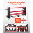 thumbnail image 3 of VEVOR Power Tool Organizer Wall Mount, 4-Layer Storage Rack with 8 Drill Holders, Tools Holder and Storage Rack with Side Pegboards, Garage Tool Organizer for Garage, Workbench, and Workshop, 3 of 9