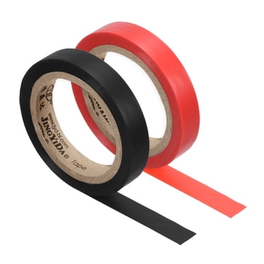 Uxcell 26Ft Tennis Racket Badminton Racquet Grip Finishing Tapes, Black/Red 2 Pack