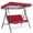 Red, variant on Outdoor Sunscreen Chair, Waterproof Garden Bench, Foldable Lightweight Design, Modern Rattan Style, for Patio Deck, Uv Protection, Durable Wicker Material, Compact Storage, for Relaxing,