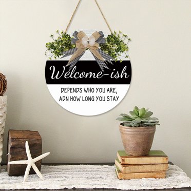 tumgatte 3D Welcome Hanger Funny Welcome Sign Home Outdoor Decor 11.8Inch, Door Hanger Welcome Sign Home Decor Funny Words Door Hanger Wal&mart Deals