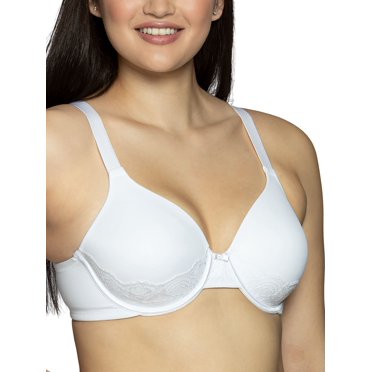 Women's Vanity Fair 76382 Beauty Back Lace Full Figure Underwire Bra (Star White 42D)