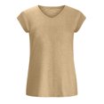 thumbnail image 4 of Pompotops Fashion Woman Causal V-Neck Solid Blouse Sleeveless T-Shirt Summer Tops, 4 of 4