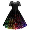 thumbnail image 1 of VEKDONE Liquidation 2025 Robes Vintage pour Femmes en Dentelle à Manches Courtes Robe de Thé Robe Formelle pour Invitée de Mariage, Robes Hawaïennes pour Femmes, 1 of 5