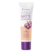 Rimmel Stay Matte Foundation, lightweight, silky formula, light liquid mousse and anti-pollution complex, 24H wear, 100% Cruelty-Free