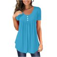 thumbnail image 1 of asjyhkr Plus Size T Shirts for Women Crew Neck Short Sleeve Loose Fitting Oversized Tees, 1 of 6