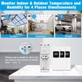 thumbnail image 3 of Geevon Weather Station Indoor Outdoor Thermometer, Digital Display Thermometer Hygrometer with 3 Sensors, AC Adaptor and Adjustable Backlight, Temperature Humidity Monitor for Home Office Bedroom, 3 of 8