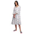 thumbnail image 4 of Moomaya Chemise de Nuit Évasée en Coton pour Femmes, 4 of 6