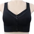 thumbnail image 1 of Birdeem Size Womens No-Wire Bra No Front Button No-Slip Underwear, 1 of 5