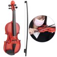 thumbnail image 3 of Music Toy Acoustic Violin Toy, Acoustic Violin Toy Violin Toy, Simulated Kid Acoustic Violin Toy  Musical Toys Puzzle Toy For Children For Violin Beginners Light Brown, 3 of 8