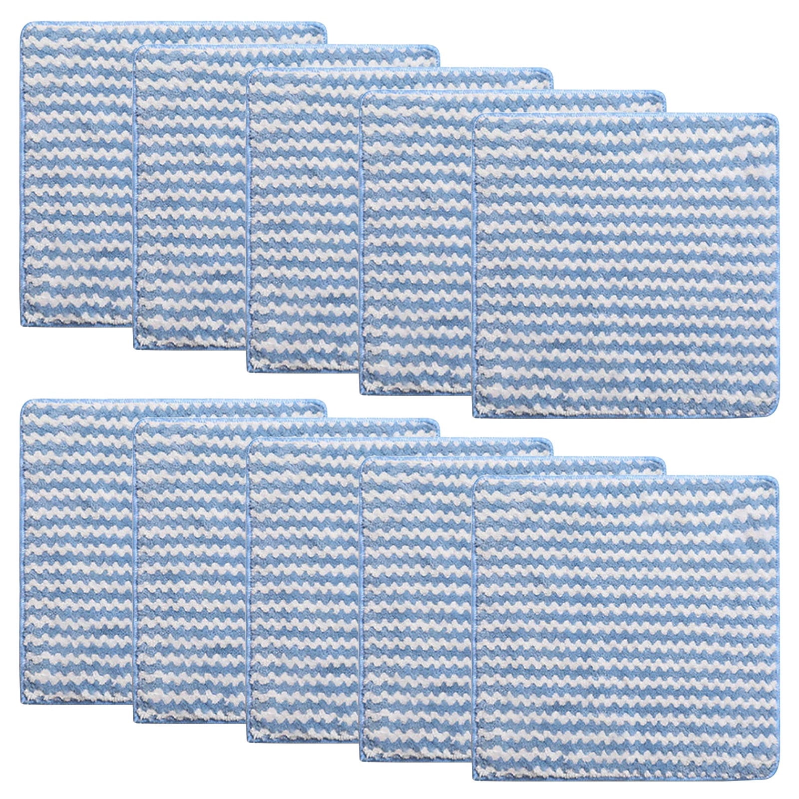 Wipes Category Cleaning Towels Set – Absorbent Microfiber Dishcloths for Kitchen Drying and Wiping 10 Soft Durable Cloths Cleaning for Household and Commercial Use 10PCS