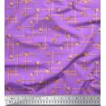 thumbnail image 1 of Soimoi Tissu en Velours Violet Labyrinthe & Roses Grandiflora Imprimé Floral 1 Yard 58 Pouces de Large, 1 of 6