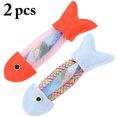 thumbnail image 2 of 2PCS Catnip Toy Lovely Non-woven Fish Shape Cat Chew Toy Cat Interactive Toy, 2 of 10
