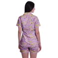 thumbnail image 4 of Moomaya Pyjama pour Femmes Imprimé, Ensemble Deux Pièces à Col Cranté avec Short, 4 of 6