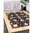 thumbnail image 2 of Ahgly Company Tapis d'Intérieur Ronds Abstraits Brun Or de Style Oriental, 4 Pieds Rond, 2 of 6