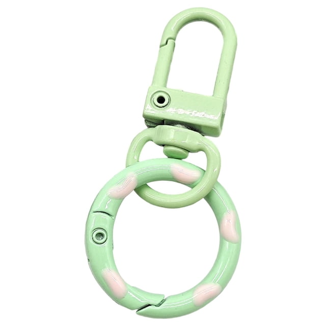 EGNMCR Tools&Home Improvement Candy-Colored Donut Keychains Spring Hook And Door Knob Combo With Colorful Enamel Coating Candy Colored Donut Buckles