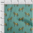 thumbnail image 1 of oneOone Viscose Chiffon Fabric Horse Block Print Sewing Fabric BTY 42 Inch Wide, 1 of 4