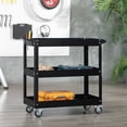 thumbnail image 2 of DURHAND 3 Tier Rolling Tool Cart, 330 LBS Capacity Utility Cart, Black, 2 of 10