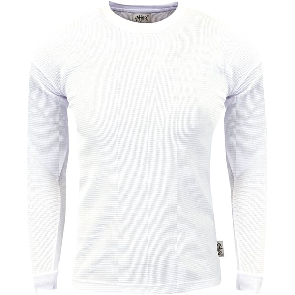 Shaka Wear Mens Knit Sweater - Heavyweight Waffle Thermal T Shirt Long Sleeve Crewneck Knitted Top Regular Big Size XS-5XL