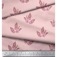 thumbnail image 2 of Soimoi Cotton Voile Fabric Leaves & Floral Block Printed Fabric 1 Yard 42 Inch Wide, 2 of 3