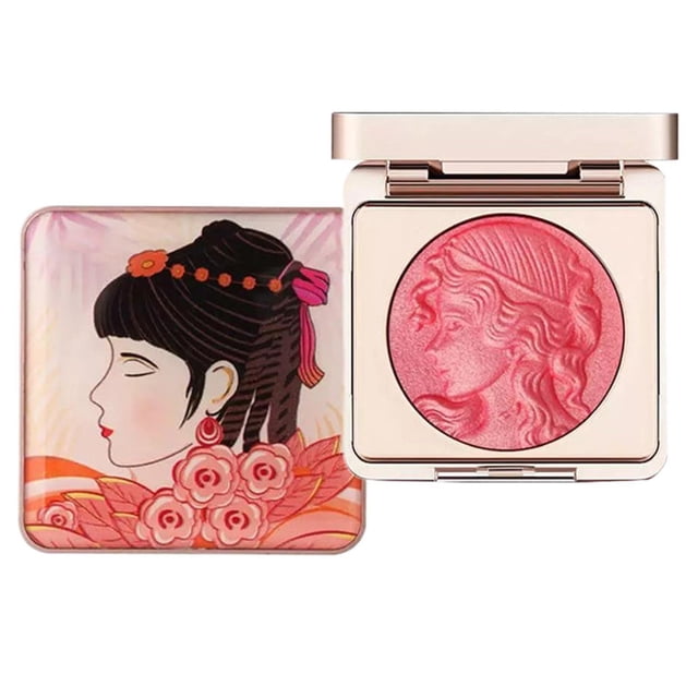 Blush Clearance, Bradem Embossed Makeup Embossed Smooth Powder for Cheeks Powder Embossed Girl Face Powder Face, Makeup White Blusher Clearance Sale! 1*Blush, Multi-Color, One Size