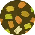 thumbnail image 1 of Ahgly Company Tapis d'Intérieur Lavable à la Machine, Carré, Transitionnel, Brun, Tapis de Zone, 3 Pieds Carré, 1 of 7