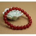 thumbnail image 3 of Bracelet Extensible en Perles Rondes de 8 mm en Agate Rouge Naturelle de Qualité AA 7 Pouces Unisexe, 3 of 5