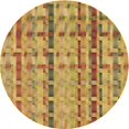 thumbnail image 1 of Ahgly Company Tapis d'Intérieur Ronds Transitionnels Jaunes Lavables à la Machine, 5 Pieds Rond, 1 of 7