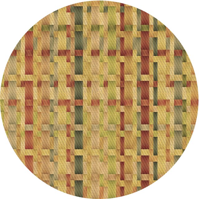Ahgly Company Tapis d'Intérieur Ronds Transitionnels Jaunes Lavables à la Machine, 5 Pieds Rond